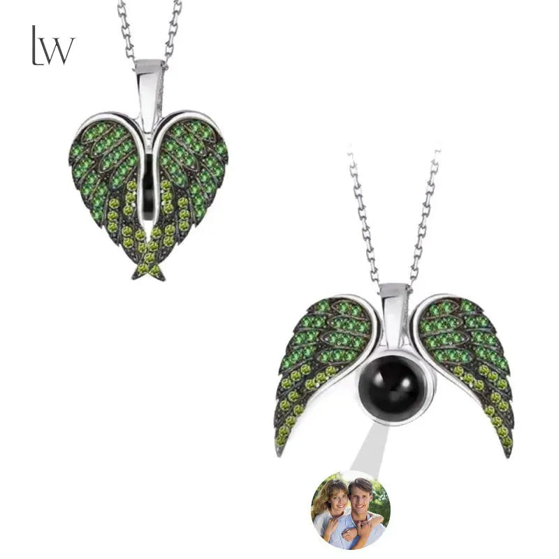 Collar Alas Corazón Personalizado