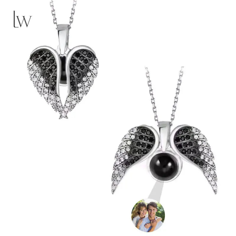 Collar Alas Corazón Personalizado