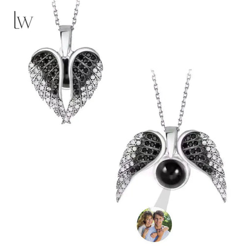 Collar Alas Corazón Personalizado