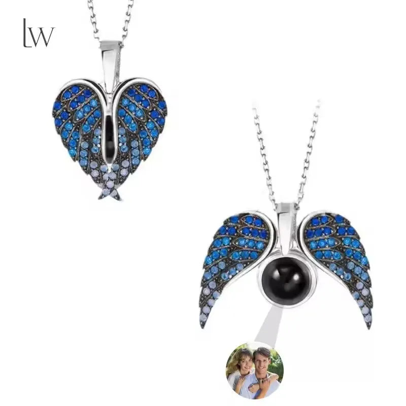 Collar Alas Corazón Personalizado