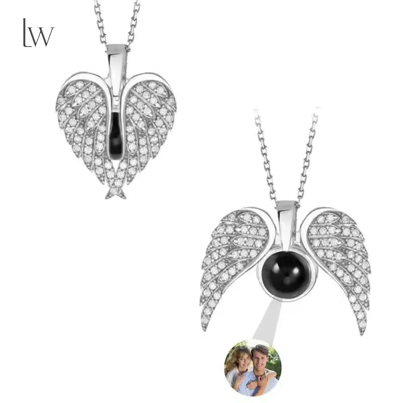 Collar Alas Corazón Personalizado